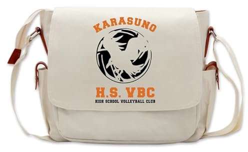 Xinchangda Haikyuu! Anime-Umhängetasche mit einer Schultertasche, Oxford-Stoff, Haikyuu-Design, große Kapazität, Anime-Umhängetasche, Umhängetasche, Typ 13, 26*13*33cm, Schulranzen
