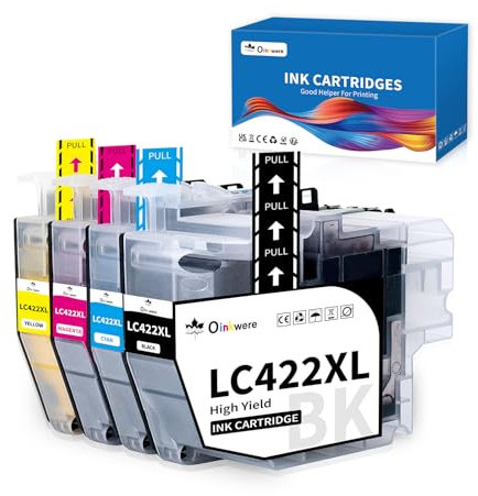 OINKWERE LC422XL LC-422XLVAL Patronen Multipack Kompatibel für Brother LC422 LC-422XL Tintenpatronen Value Pack für Brother MFC-J5340DW/MFC-J5345DW/MFC-J5740DW/MFC-J6540DW/MFC-J6940DW (4er Pack)
