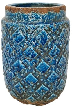 Bodenvase Antiguo - Blumenvase Vase Dekovase aus Steingut - B 13,5 x H 27 cm