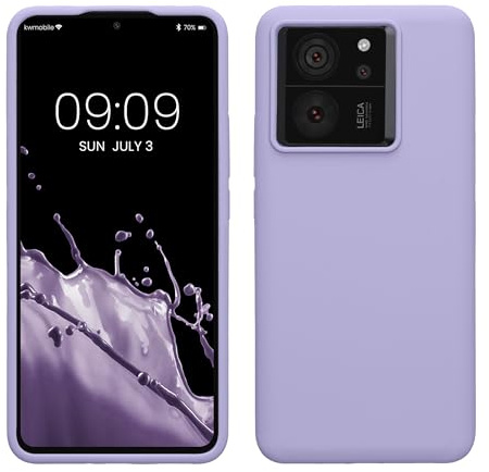kwmobile Hülle kompatibel mit Xiaomi 13T / 13T Pro Hülle - Silikon Handy Case - Handyhülle weiche Oberfläche - kabelloses Laden - Lavendel