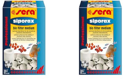 sera siporax Aquarium Filtermaterial 1000 ml (290g) | Maximale Optimierung der biologischen Filterung | Bio-Filter Medium | Biologische Filterung für Aquarien (Packung mit 2)