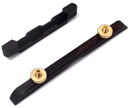 TOYANDONA Height Adjustable Ebony Mandolin Bridge Perfect Replacement for Strings Bridge System