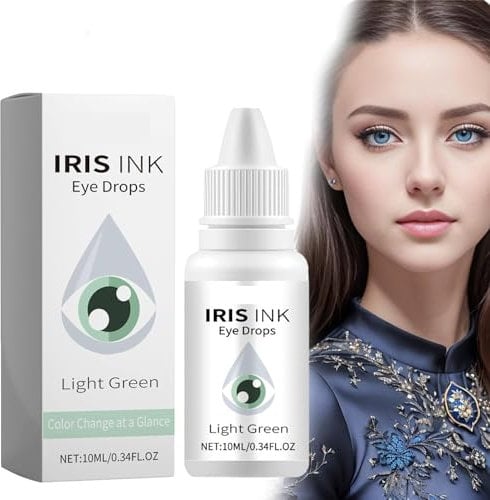 Irisink Color Changing Eye Drops,Fancy Drops Change Your Eye Color, Irisink Pro Eye Drops,Eye Color Changing Drops,Moisturizing Eye Drops,Lighten & Brighten Your Eye Color (Green)
