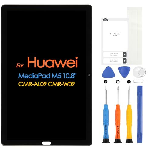 ARSSLY LCD Schermo per Huawei MediaPad M5 Display per Huawei CMR-AL09 CMR-W09 Digitizer Touch Schermo Sostituzione Assembly con Riparazione Kit (Nero,10,8)