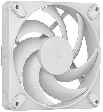 Fractal Design Momentum 12 - Silent PC Case Fan -120 mm - Liquid Crystal Polymer LCP blades - FDB Fluid Dynamic Bearing - PWM control - Cooling Performance - Powerful Airflow - Quiet Operation - White
