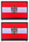 2 Stück Österreich-Adler Flagge Patch Stickerei Taktische Militär Patch,Aufnäher mit Stickereiverschluss Airsoft für Stickereibänder Jacke Rucksäcke Taktische Kleidung Taschen Abzeichen