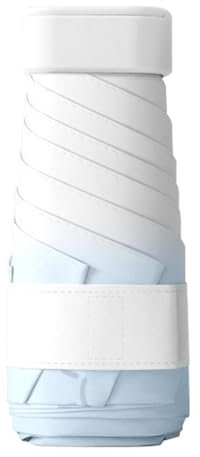Miini – Parasol plat, pliable, coupe-vent, à séchage rapide, coupe-vent, ultra léger, pliable, pour le shopping, l'extérieur, bleu, 1.97*5.91in