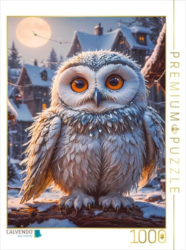 CALVENDO Puzzle Die Schneeeule aus Europa | 1000 Teile Lege-Größe 64 x 48 cm Foto-Puzzle für glückliche Stunden