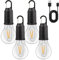 4 lámparas de camping recargables, 3 modos de luz, bombilla recargable con batería, carga USB, linterna LED mini, brillo ajustable, luz de camping al aire libre