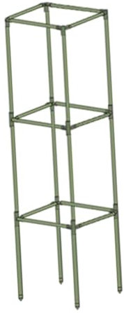 MagiDeal Quadratischer Tomatenkäfig, Kletterpflanzen-Stützständer, einfache Montage, multifunktionaler Bohnen-Gemüsepfahl, Spalier für Bohnen