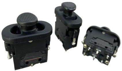 DMETE Joystick-Controller SMC106B Wippschalter Wippschalter, Dreigangschalter Wippschalter Einbetteter Inlayschalter Sicheres Manövrieren(3 speed round cap self-locking)