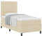 vidaXL Boxspringbett mit Matratze Beige 80X200 cm Stoff verstellbare Armlehnen strukturierte Oberfläche Rahmen Topper Moderne Schlafzimmermöbel Komfort