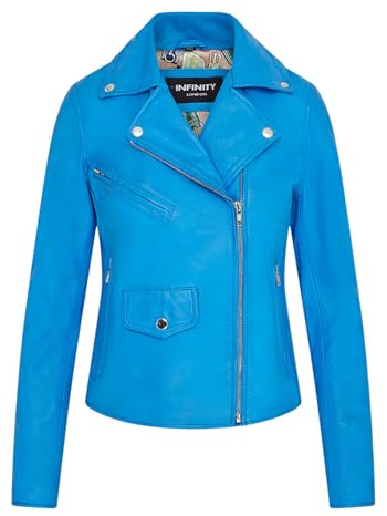 Womens Leather Biker Classic Brando Moto Ladies Jacket