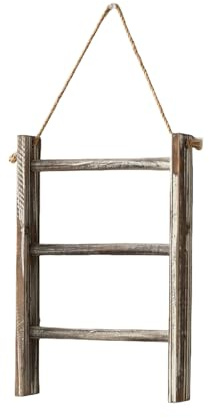Dasbsug Vintage Leiter Handtuchhalter Massivholz Badezimmer Regal für Heimdekoration und platzsparende Aufbewahrung Platzsparende Badezimmer Lagerregal