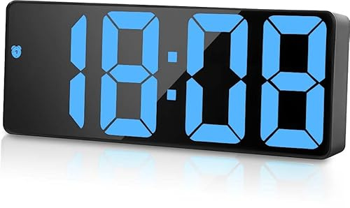 flintronic Digitaler Wecker, LED Wecker Digital mit Großen Zahlen, Tischuhr mit Temperaturanzeige Alarmen, Digital Uhr USB Netzbetrieben, Nachttischuhr mit Snooze/Regelbarer Helligkeit, 12/24HR