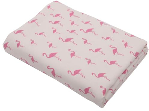 TMTGTS Baumwollstoff 1.5 * 3m Bedruckter Stoff Leinen Möbelstoffe Flamingo Muster deckenstoffe Bezugsstoff Dekostoff Kleiderstoff Modestoff Nähstoffe Vorhangstoff Futterstoff Baumwollgewebe