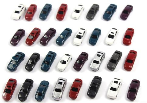 Vibsky 50pcs assortiti plastica modellini auto per Z scala 1:220 treno layout