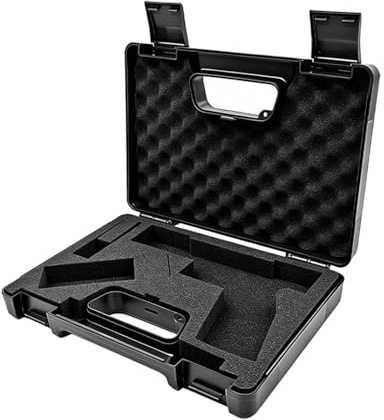 Waffenkoffer Pistole Harter Wasserdichter Pistolenkoffer Mit Individuellem Schaumstoff Polster Staubdichter Stoßfester Kurzwaffenkoffer für Standard Pistolen zur sicheren Aufbewahrung und Transport
