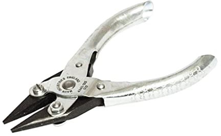 Maun 4340-125 Snipe Nose Smooth Jaws Parallel Plier 125 mm | Precision Work Jewellery Soft Metals Delicate Materials | Tapered Smooth Parallel Jaws Prevent Damage | Professional