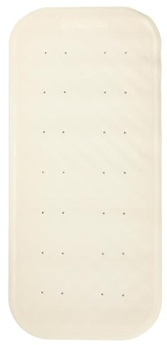 Homecraft Safety Bathroom Mat – Large Non Slip Shower & Bathtub Mat with Suction Cups and Drainage Holes – Slip Resistant Bathing Aid for Elderly, Disabled & Family Use – 30 x 13.75, White