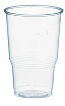 70 Kaltgetränkebecher, PLA 0,25 l Ø 7,8 cm · 11 cm glasklar mit Schaumrand
