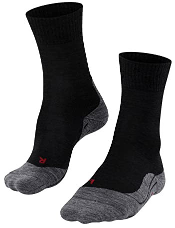 FALKE Herren Wandersocken TK5 Wander M So Wolle Funktionsmaterial antiblasen dünn 1 Paar, Schwarz Black-Mix 3010, 44-45