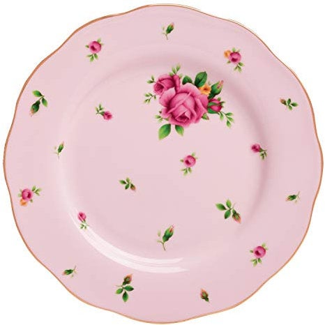 Royal Albert NCRPNK25811 Modern Vintage Side Plate 20cm, Country Roses Pink, Bone China