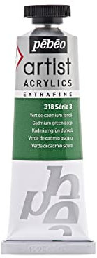 Pébéo 908318 - Pintura para Tejidos y Telas, Verde cadmio Oscuro