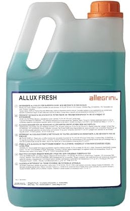 Allegrini Allux Fresh Detersivo Pavimenti Detergente Alcoolico Profumato per la Pulizia di Superfici Dure come Ceramica Marmo Gres Porcellanato Effetto Legno 5 L