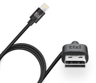 tizi flip – Lightning Kabel mit doppeltseitigem USB-Flip Stecker (90cm, schwarz), Apple Mfi Zertifiziert, Daten- und Ladekabel mit reversiblem Stecker.
