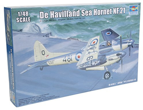 Trumpeter 02895 - Modellbausatz De Havilland Sea Hornet Nf.21, Transparent, Grün, Silber