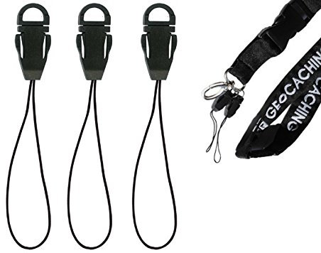 geo-versand 3 x Geocaching Lanyard Connector für GPS Stift usw. Befestigung Clip für Schlüsselband Verbindung Clips Halterung