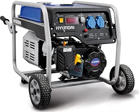 Hyundai HY4000 gruppo elettrogeno a benzina Generatore di corrente 3,0 Kw 230V carrellato
