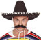FIESTAS GUIRCA Sombrero Mejicano 45cm Negro - Sombreros, Gorros, Cascos y Diademas