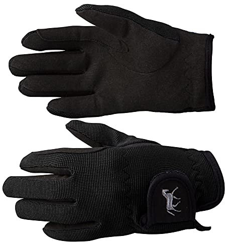 HORZE Kids Stretch Handschuhe, Schwarz, 4