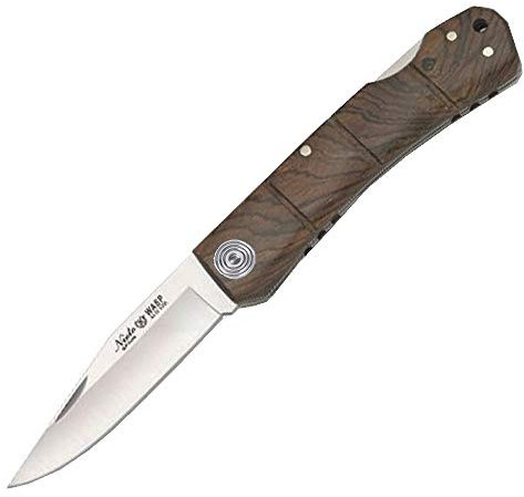 MIGUEL NIETO Navaja Wasp 446 de 19 cm. con Hoja de Acero AN-58 de 8 cm, Mango de Madera Natural de Cocobolo, Sistema de Cierre de Bloqueo