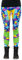 cosey - Neon Line Leggings - knallige Farben- in verschiedenen Leuchtend bunten Designs (Einheitsgröße) (Neon Cubic)