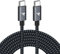 RAMPOW USB C auf USB C Kabel, USB C Kabel 60W Schnellladekabel USB C zu USB C für Samsung Galaxy S21 Ultra,iPad Pro 2021,MacBook Air,Huawei p30 pro,Xiaomi 9 und mehr-Grau,3M