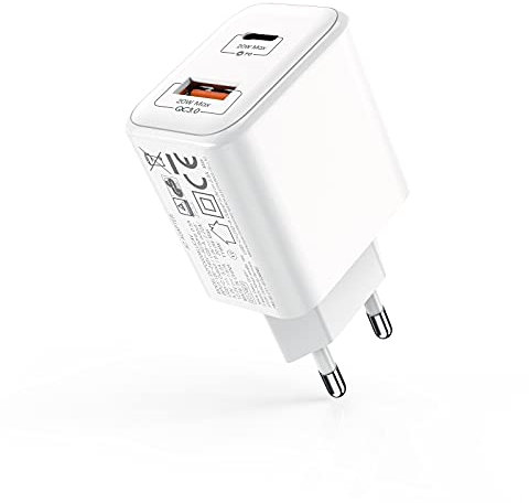 20W Chargeur Rapide USB C i-Phone 15/15 Pro/15 Pro Max/14/13/12/11/Se/X/XS/XR i-Pad Pro Watch 9 SE 8 7 Samsung Galaxy A53 A13 S21 S22 S23 S24 Huawei Xiaomi Téléphones,Prise USB C Power Delivery 3.0