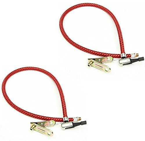 FASTROHY 2Pcs Bicycle Bike Tire Hand Air Pump Inflator Replacement Hose Tube 60cm/23.62 Portable