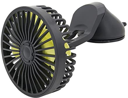 Asudaro Elektrischer Autolüfter Tragbarer USB Ventilator 3 Geschwindigkeiten Starker Wind und 360°Drehbar Tischventilator Saugnapf Auto Armaturenbrett Windschutzscheiben USB Lüfter mit Aromafunktion