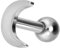 PIERCINGLINE Titan Ohrpiercing Mond Piercing Schmuck Ohr Stecker Helix Silberfarben