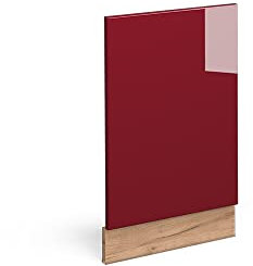 Vicco façade Fame-Line, Rouge Bordeaux Haute Brillance/Chêne de Force doré, 45 cm sans Plan de Travail