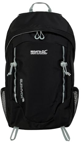Regatta Herren Damen Unisex Rucksack Survivor V4 25L, Farbe:Schwarz, Artikel:-800 black