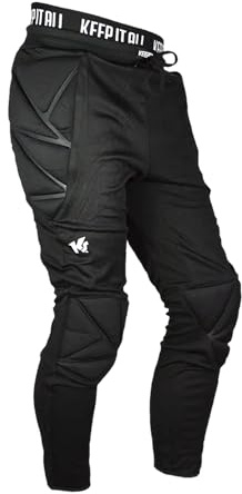 KEEPERsport - gepolsterte Profi Torwarthose - für Erwachsene und Kinder - Torwartkleidung für Training und Spiel - Größe 128-XXL - Farbe schwarz