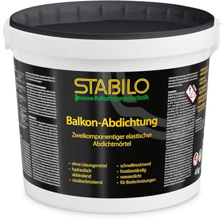 2K Balkon-Abdichtung 4kg | Dichtschlämme Abdichtung Terrasse Balkone Bad