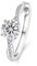 KRKC&CO Solitär Verlobungsringe Moissanite Damen, 1 ct Solitärring Eheringe, VVS1 D Farbe, 925 Silber Weißgold, Verlöbnis Hochzeitstag Jubiläum Geburtstag Geschenk für Frauen, 57 (18.1)