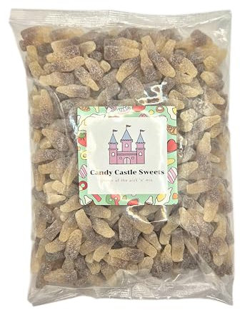 Fizzy Chewy Mini Cola flavoured Bottle Sweet Share Bag - 1kg (HALAL)