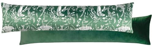furn. Buckthorn Woodland Draught Excluder Cover, Evergreen, 92cm x 20cm