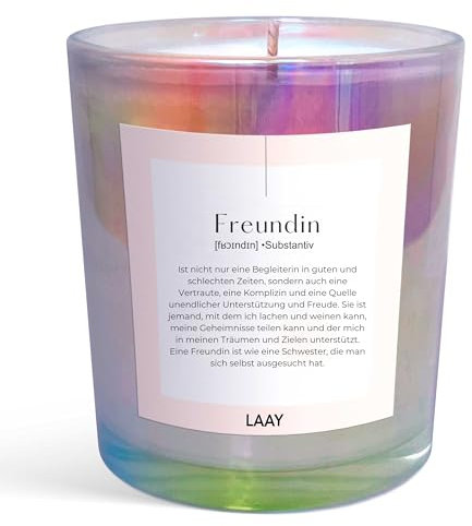 Laay Freundin Duftkerze im Glas - Geschenk für deine beste Freundin - nachhaltige Geschenkidee für die besondere Person in deinem Leben (Orange)